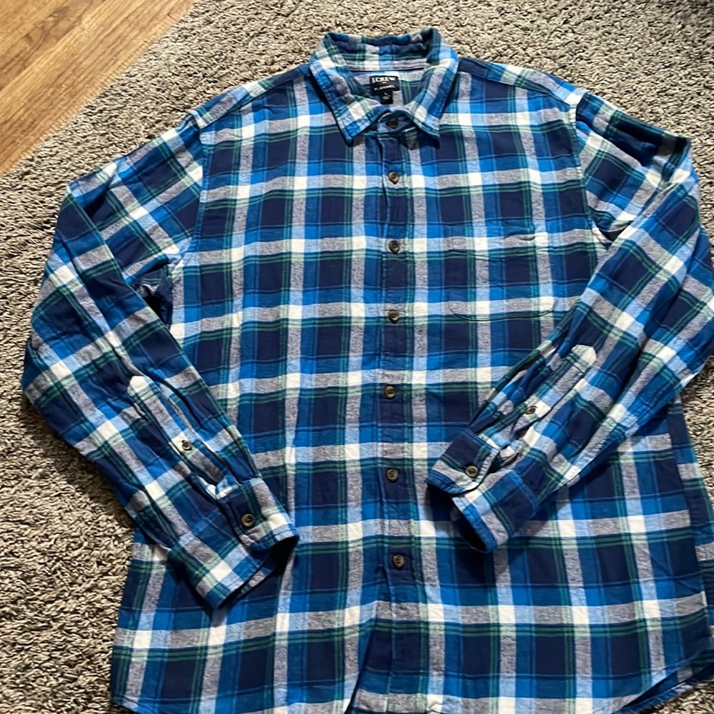 J Crew men’s flannel size Large
